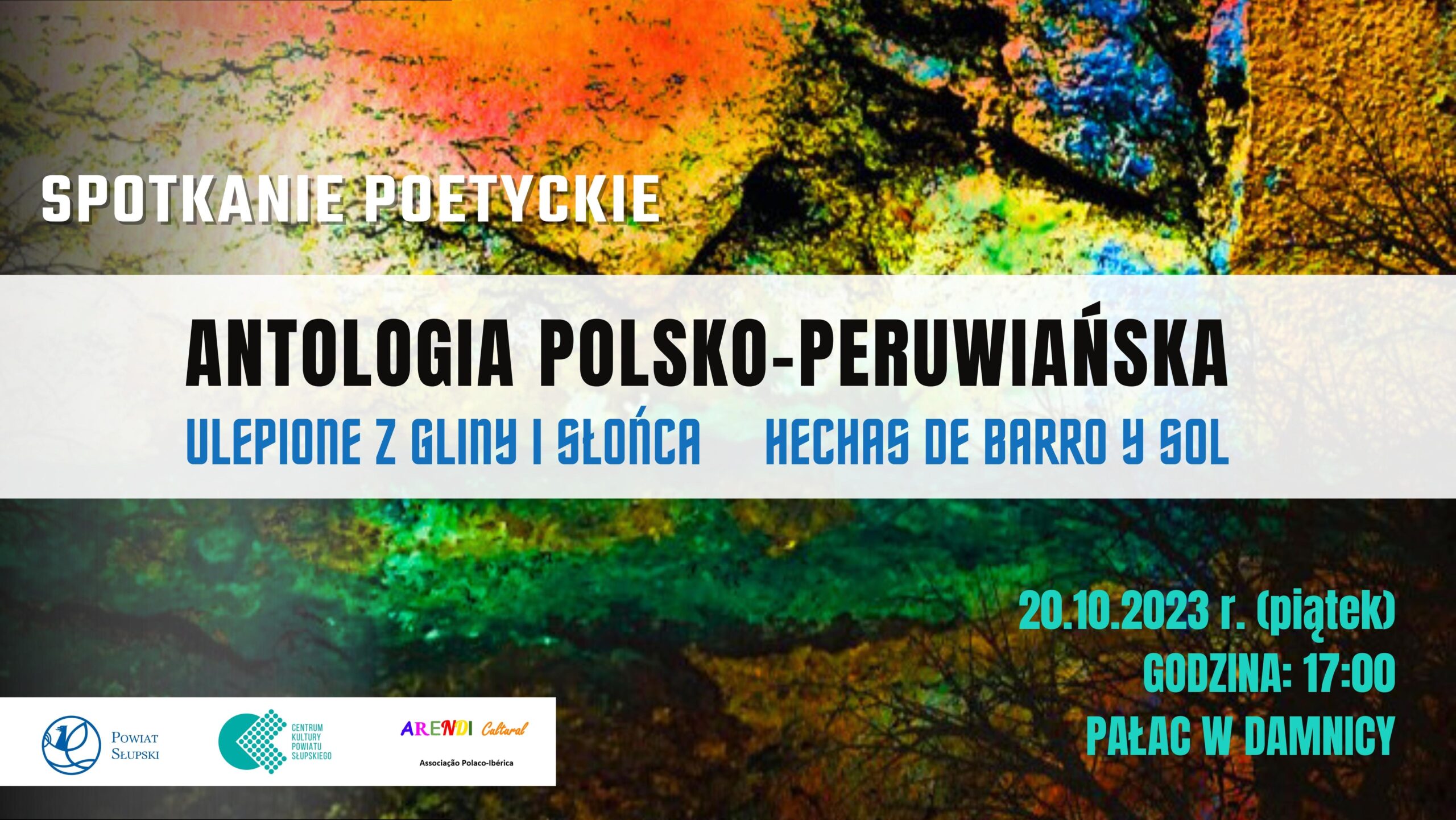 20/10/23 encuentro de presentación de la antología polaco-peruana «Ulepione z gliny i  słońca»/Hechas de barro y sol  en Polonia, en el Centro Cultural del Condado de  Słupsk en Damnica